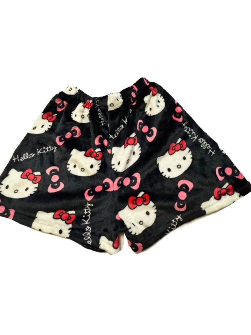 Hello Kitty Women's Pink & Black Comfy Shorts XS NWOT
